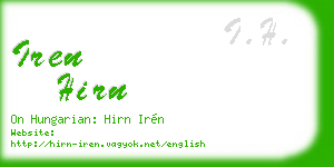 iren hirn business card